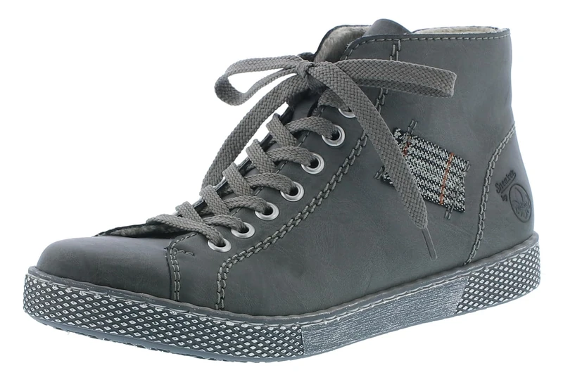 Rieker Women's ankle boots, women's lace-up boots, loose insole, gray, 4 UK