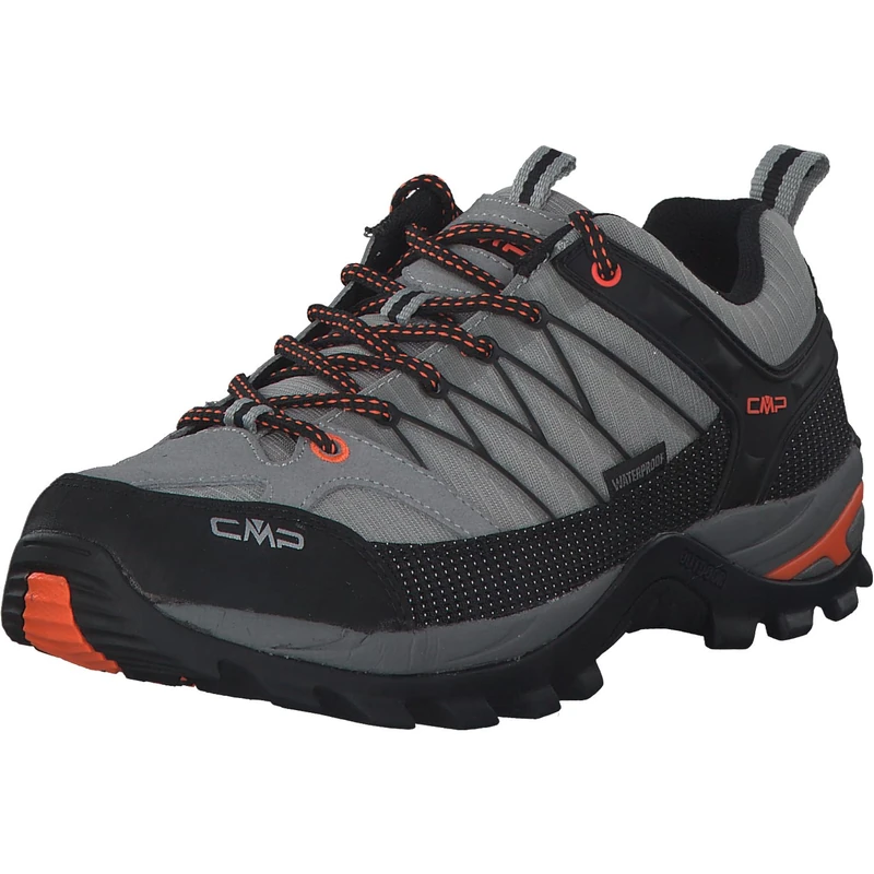 CMP Men's Rigel Low Trekking Shoes WP, Cement Black, 7 UK