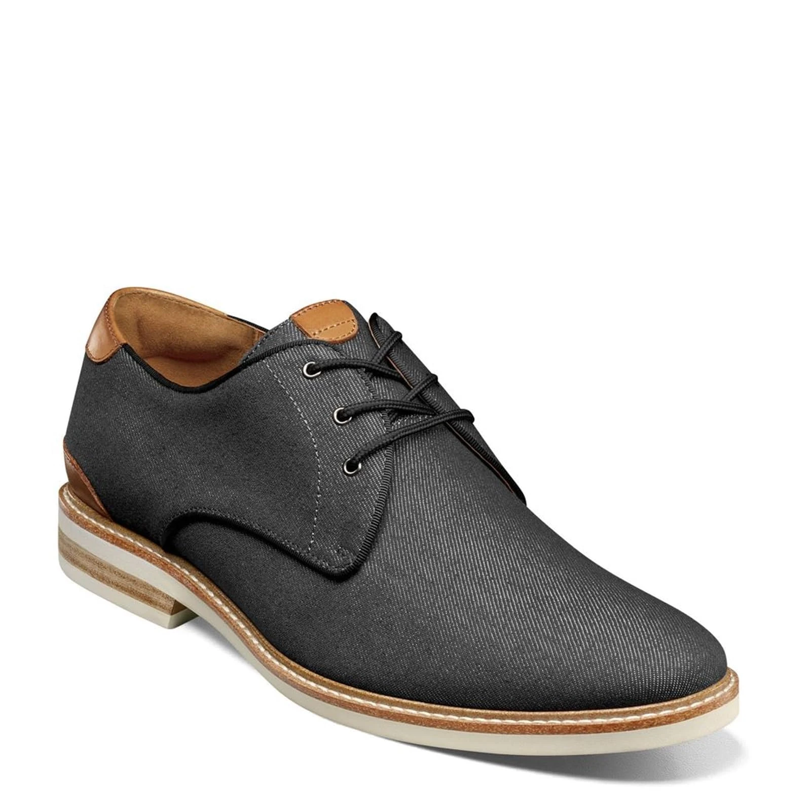 Florsheim Highland Canvas Plain Toe Oxford Men's Oxford, Black, 12