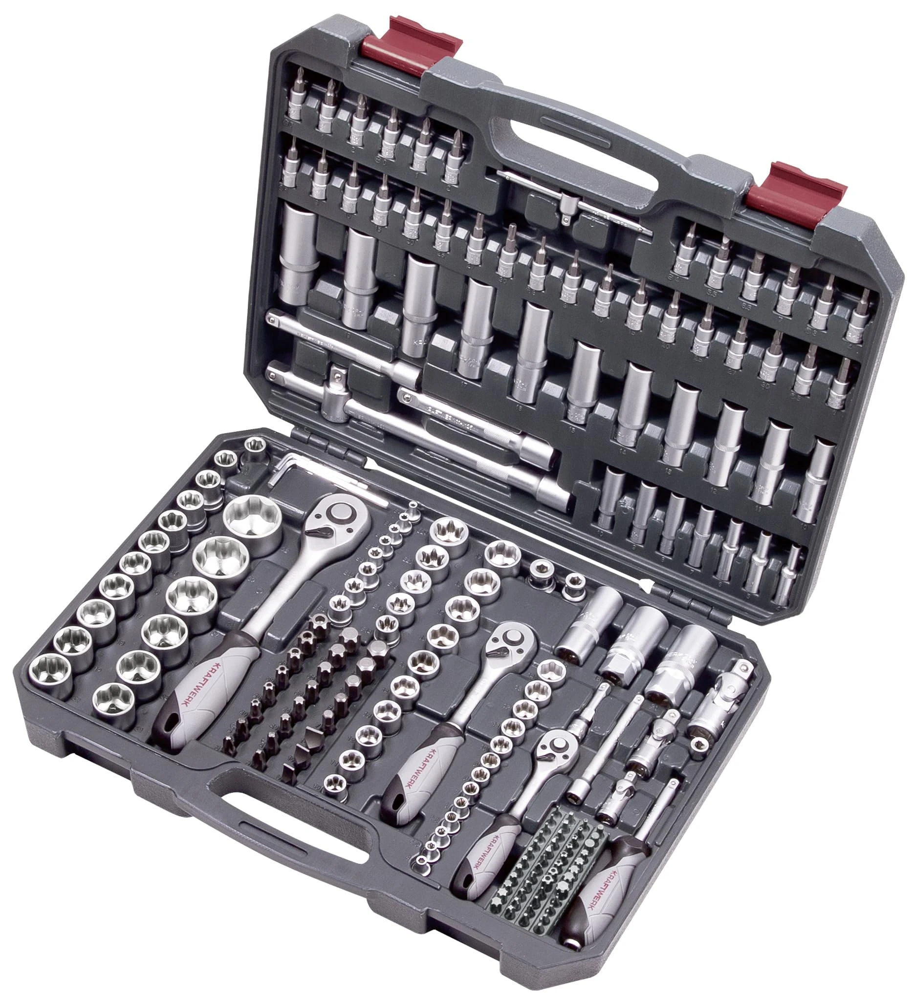Kraftwerk 204.104.800 Socket Spanner Set 1/4 Inch + 3/8 Inch + 1/2 Inch
