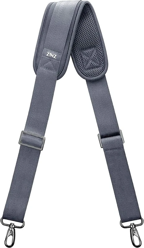 ZINZ Shoulder Strap Replacement Padded Adjustable Bag Strap for Tote Messenger Duffle Bags,Dark Gray,57 inch