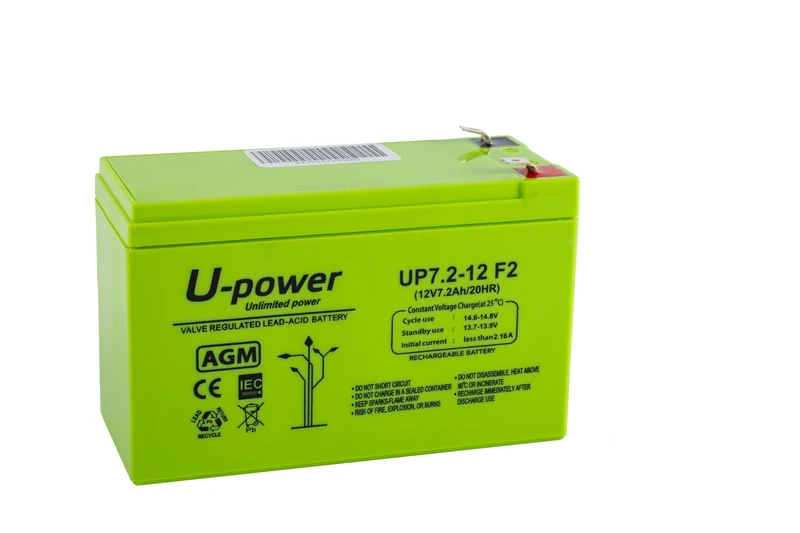 AGM 7.2 Ah 12 V Faston F2 6.3 mm Lead Battery - Image 1
