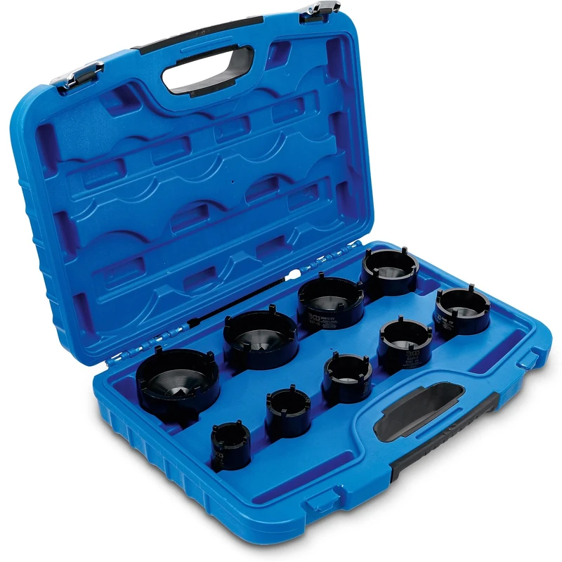 BGS 8337 | Groove Nut Socket Set | external tooth | KM4 - KM12 | 9 pcs.