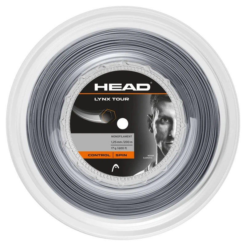 HEAD Lynx Tour 200m Reel Tennis String, Green, size 16