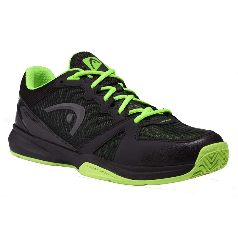 HEAD Unisex – Adult's Revolt Indoor Tennis Shoe, Black/neon Green, 36.5 EU