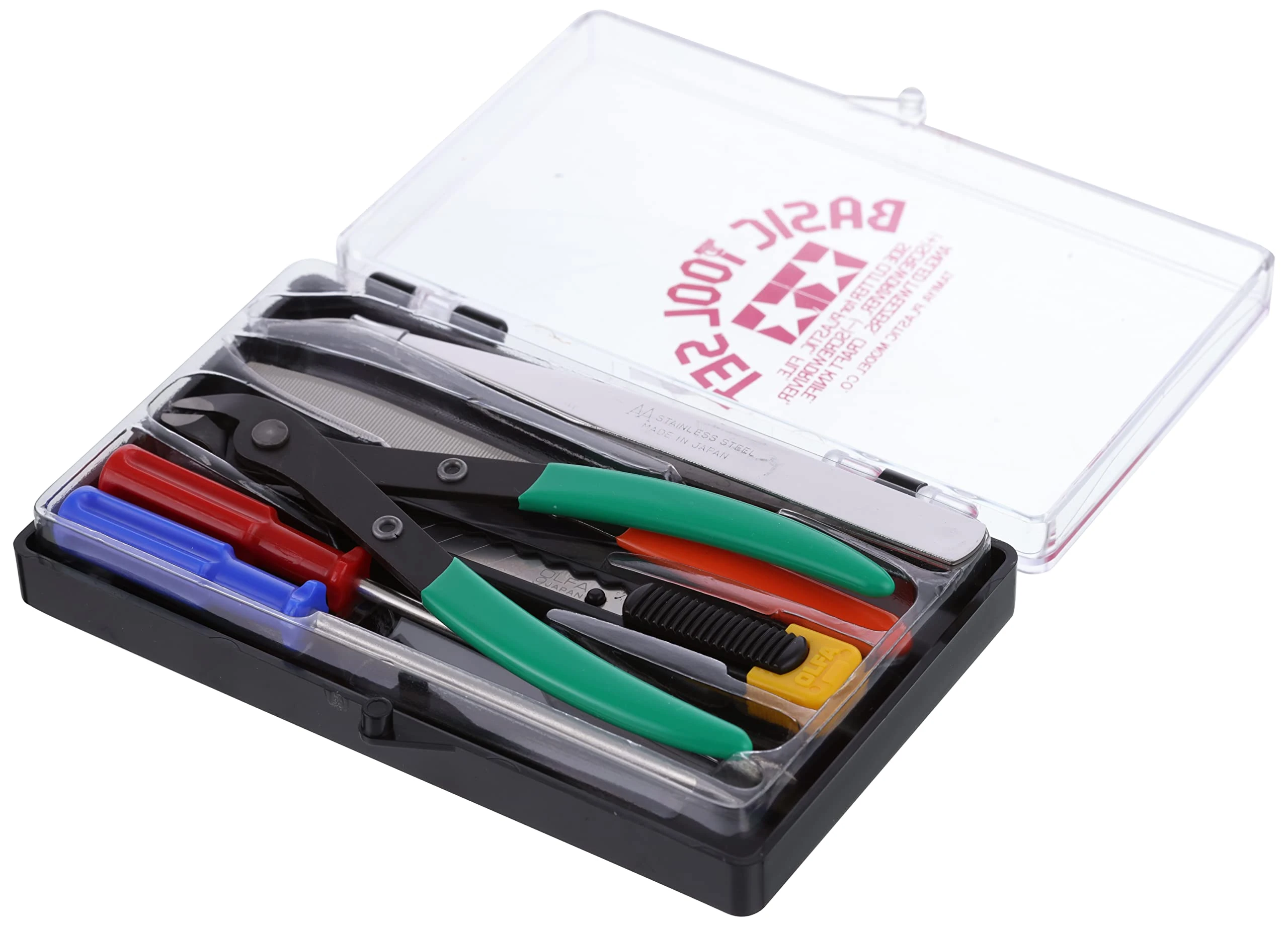 TAMIYA 74016 Basic Tool Set, Model Making Accessories, Craft Tool, Tweezers, Model Building Accessories, 300174016, S