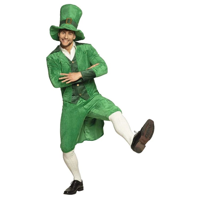 Boland 44923 Adult Costume Leprechaun Hat Coat Trousers Various Sizes Gnome St Patrick's Day Theme Party Carnival