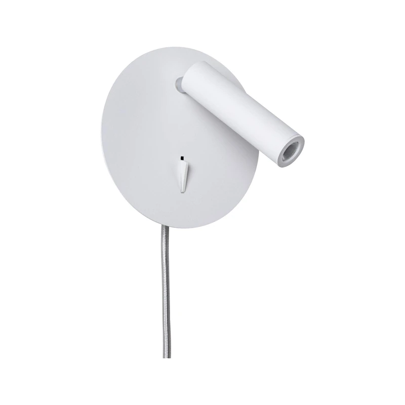 Paulmann 78917 Tabari LED Wall luminaire Round incl. 1x3.2 watt Wall-Mounted Reading lamp White, Chrome Reading luminaire Metal Wall lamp 3000 K