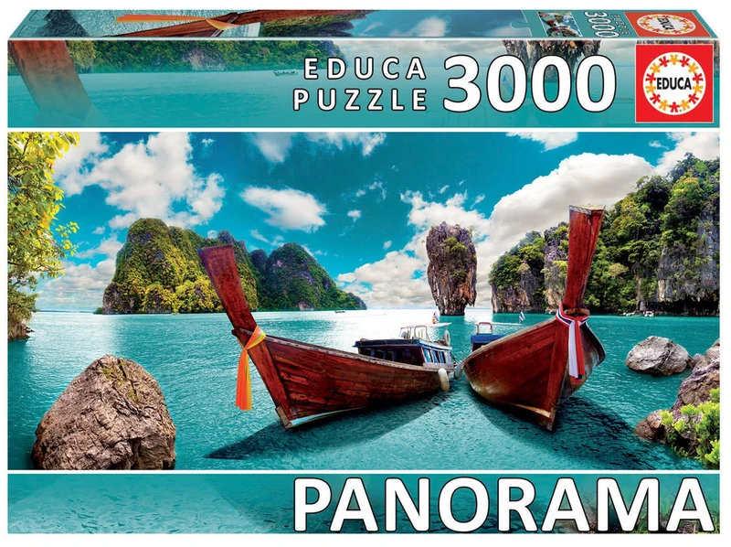 Educa - 3000 Piece Puzzle for Adults in Panoramic Format | Phuket, Thailand Includes Missing Piece Service. Ages 14 (18581)