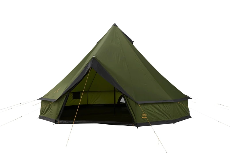 GRAND CANYON Indiana 8 Person Tipi Tent/Easy Setup & Standing Height/Weatherproof Round Tent with Ventilation/Large Family Tent for Camping & Outdoor