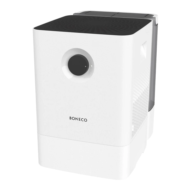 BONECO Humidifier W300 I Removable 12L Water Tank I for Rooms up to 50 m² I Very Quiet with 27 dB I 2 Power Levels I Auto Shut-Off I Air Washer (White)