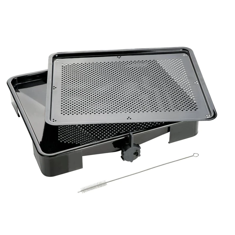 Zenker 7205 Rotisserie, Rotisserie Oven Dish with Rack and Drain Siphon, Black, Enamel, 39 x 33 cm