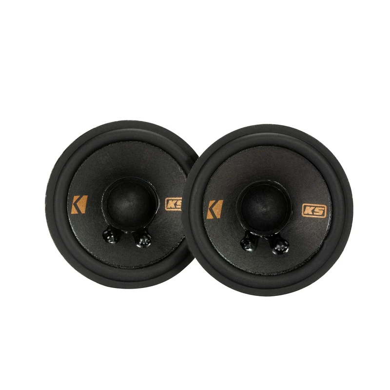 KICKER 47KSC2704 2.75" Mid-Range Speakers, 4ohm with Brackets for Select GM/Chrysler/Subaru/Jeep and Toyota Included
