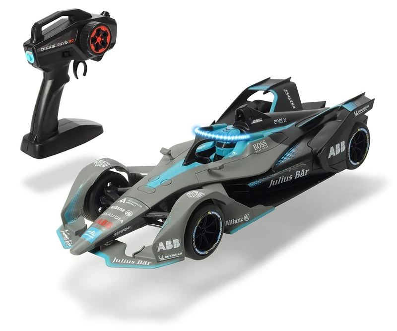 Dickie Toys Formula E Gen2 RC Car, RC Racing Car, Gun Controller, Attack Mode, Halo Light Effect, 8 to Max 11 km/h, USB Charging Function, Batteries Included, 36 cm, Ages 6+