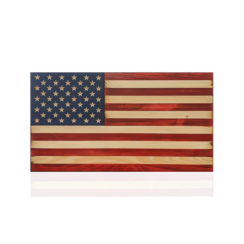 Wooden American Flag - Flags of Valor (Large - 36" W x 19.5" T)