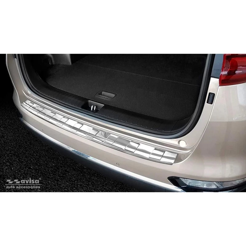 Avisa Stainless Steel Rear bumper protector compatible with Kia Sportage IV Facelift 2018-2021 'Ribs'
