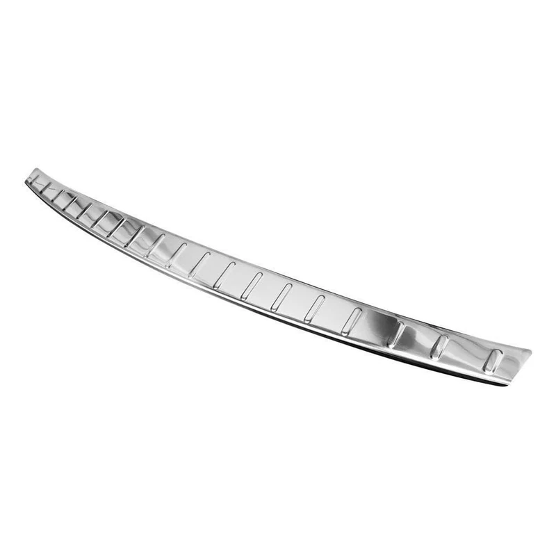 Avisa Stainless Steel Rear bumper protector compatible with Mercedes CLA II (X118) Shooting Brake 2019- 'Ribs', Silber