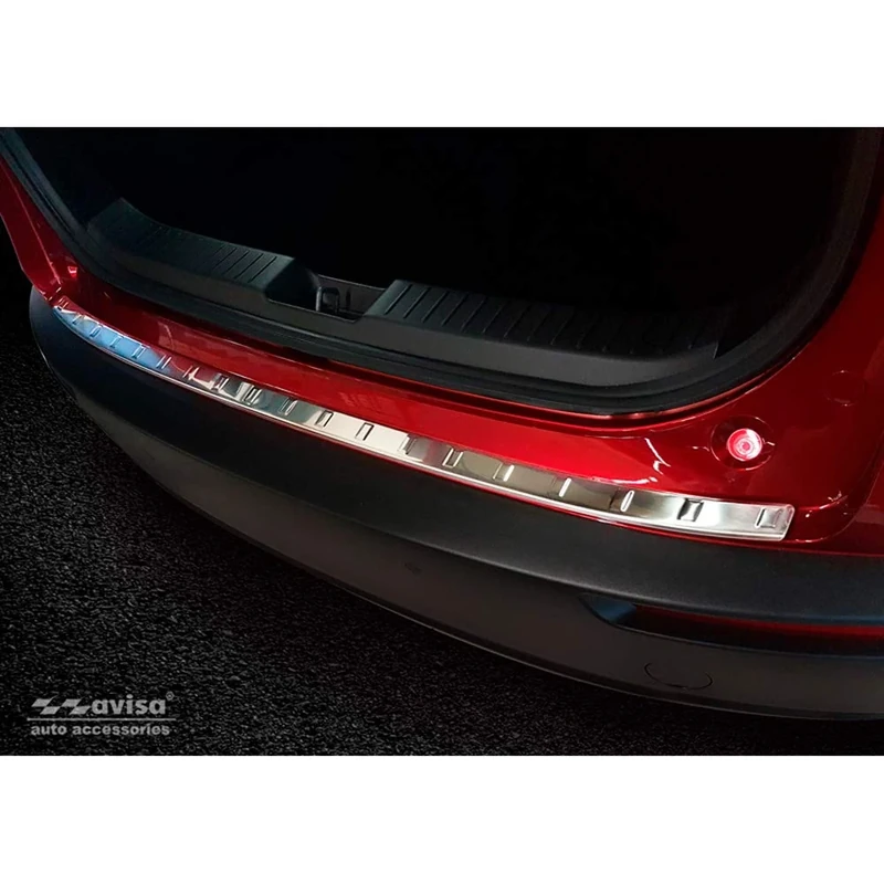 Avisa Stainless Steel Rear bumper protector compatible with Mazda CX-30 2019- 'Ribs'