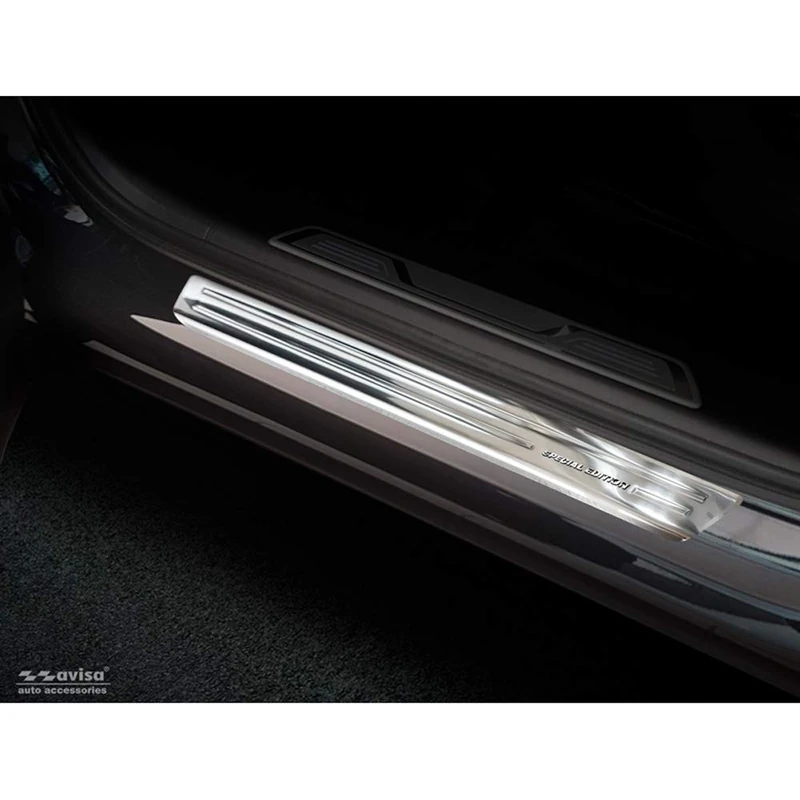 Avisa Inox door sill protectors compatible with Volkswagen Touareg III 2018- Incl. Facelift - 'Special Edition' - 4-pieces