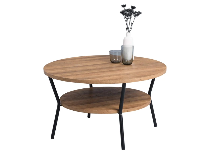 M2 Kollektion Aurora Coffee Table MDF Diameter 80 cm Height 45 cm Brown