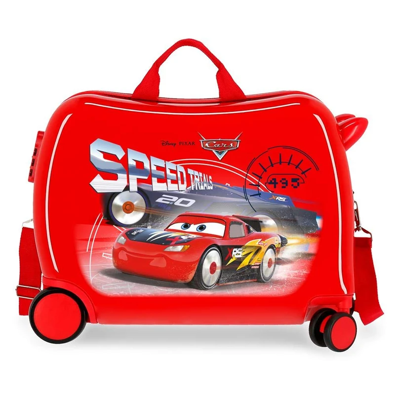 Disney Cars Speed Trails Rolling Suitcase 2 Multi-Direction Spinner Wheels,Red 50x38x20 cms