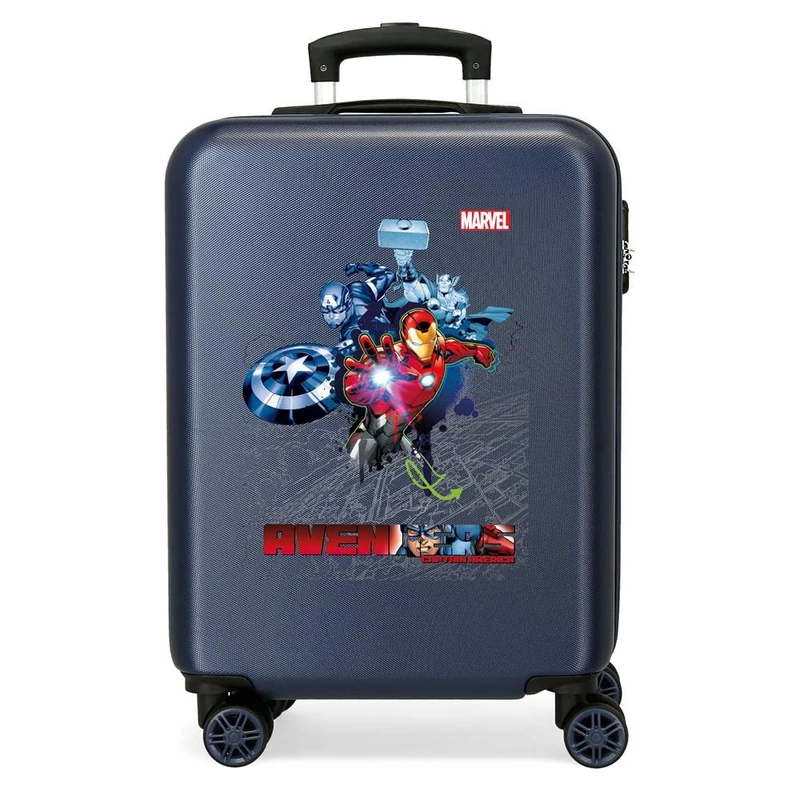 Marvel Avengers Armour Up Blue Cabin Suitcase 38 x 55 x 20 cm Rigid ABS Combination Lock 34 Litre 2.6 kg 4 Double Wheels Hand Luggage