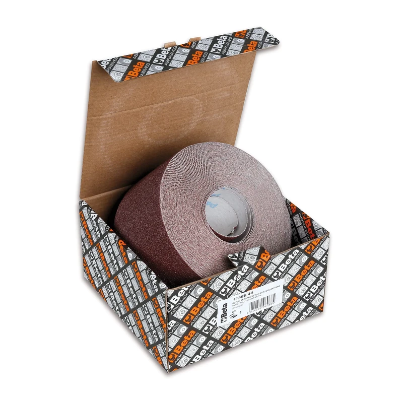 BETA - 114950008 114950008 Roll Manual Sandpaper Corundum High Resistance, Abrasive Paper Iron, Wood, Paints, Etc. Grit 80 - h 120 mm x 25 m, 114950008 - Image 1