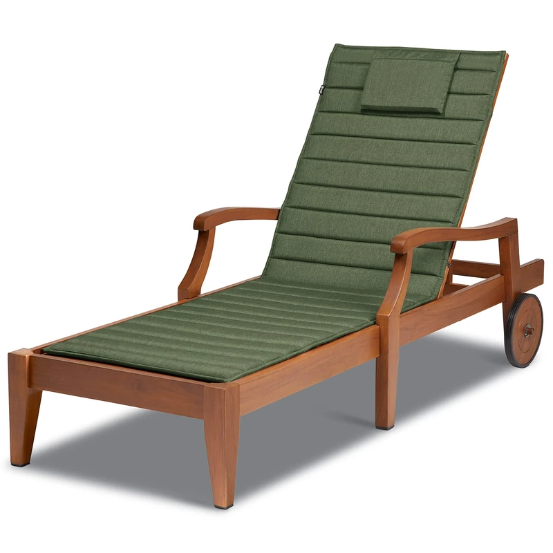 Classic Accessories Storigami Water-Resistant 72 x 21 Inch Chaise Lounge Cushion, Heather Fern