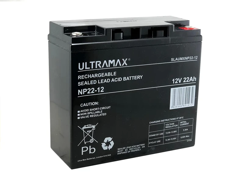 Ultramax NP22-12, 12v 22Ah Sealed lead Acid - AGM - VRLA Battery