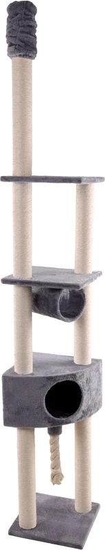 Flamingo SCRATCH POLE EVEREST GREY 38x38x255-285CM