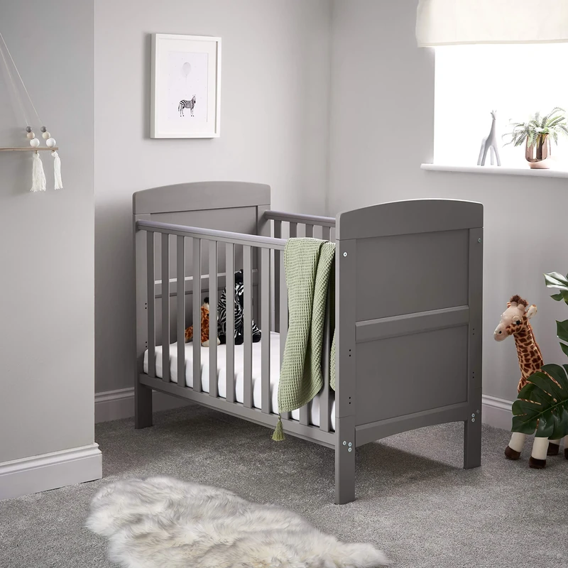 Obaby Grace Mini Cot Bed - Taupe Grey, 20OB1307