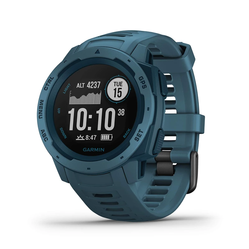 Garmin [ Renewed ] Instinct (45mm), Rugged GPS Smartwatch, Built-in Sports Apps, Ultratough Design Features, Lakeside (Renewed)
