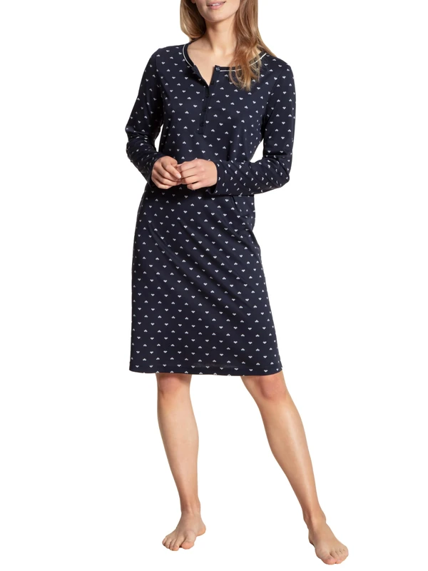 Calida Women's Night Lovers Night Shirt Not Applicable, Dark Lapis Blue, L