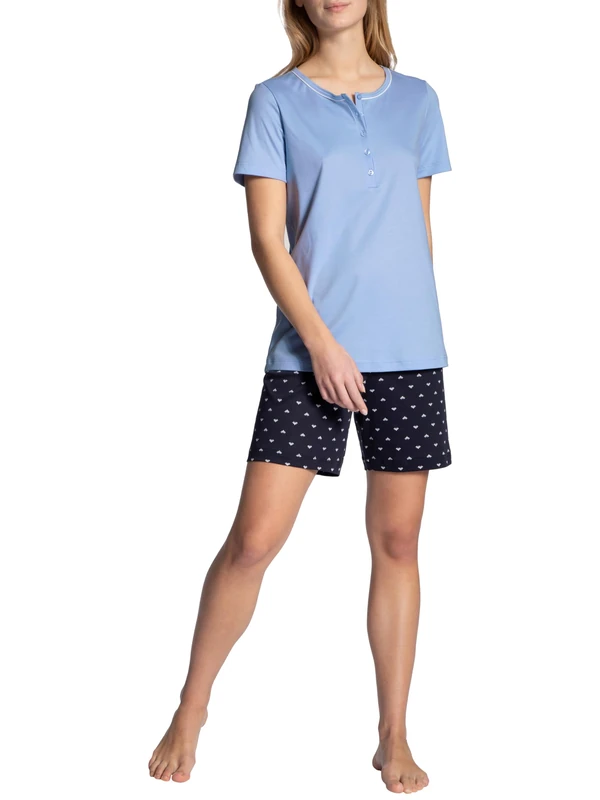 Calida Women's Night Lovers Pajama Set Not Applicable, dark lapis blue, L