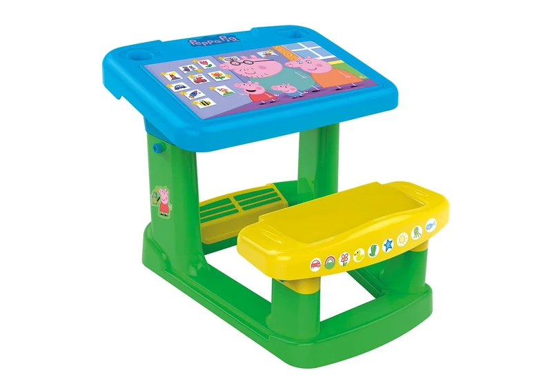 CHICOS - Peppa Pig My First Pupitre | Children's Desk with Large Work Surface | Includes Peppa Pig Sheets for Colouring | From 24 Months | Measures 57.5 x 72.5 x 49 cm (51059)