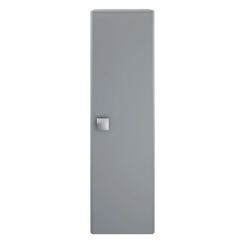 Hudson Reed SAR262 Sarenna Modern Bathroom Wall Hung 1 Soft Close Door Tall Storage Unit, 1200 x 350 x 250mm, Dove Grey