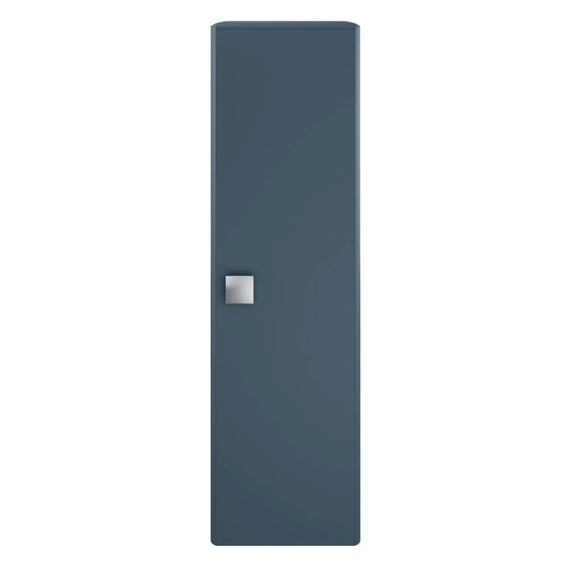 Hudson Reed SAR362 Sarenna Modern Bathroom Wall Hung 1 Soft Close Door Tall Storage Unit, 1200 x 350 x 250mm, Mineral Blue - Image 1