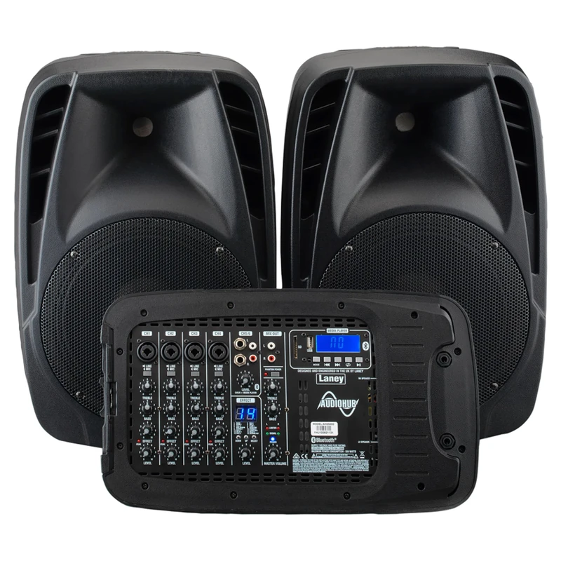 Laney AUDIOHUB Series AH2500D - Portable PA system - 2x500W - 6 channels Bluetooth and FX - 2 mics included - DJ, Fitness, Conference, Party