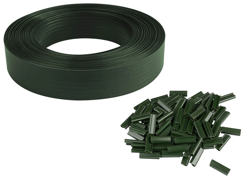 Windhager Livingston Privacy Screen Strips for Fence Double Rod Mats for Fence 50 m x 4.6 cm Green