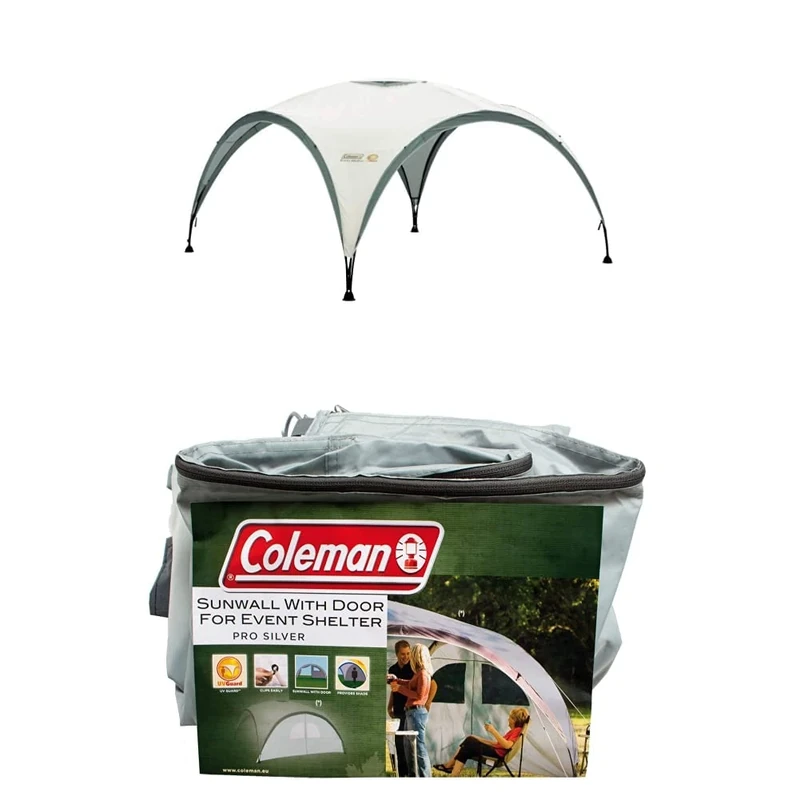Coleman Gazebo Event Shelter XL Including Side Panel with Door and Window, Garden and Camping, Sturdy Steel Poles Construction, Large Event Tent, Portable Sun Shelter with Sun Protection SPF 50+ - Image 1
