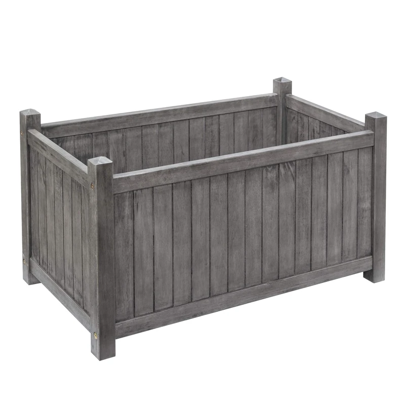 Rowlinson Garden Products Alderley Rectangular Planter Grey 100L
