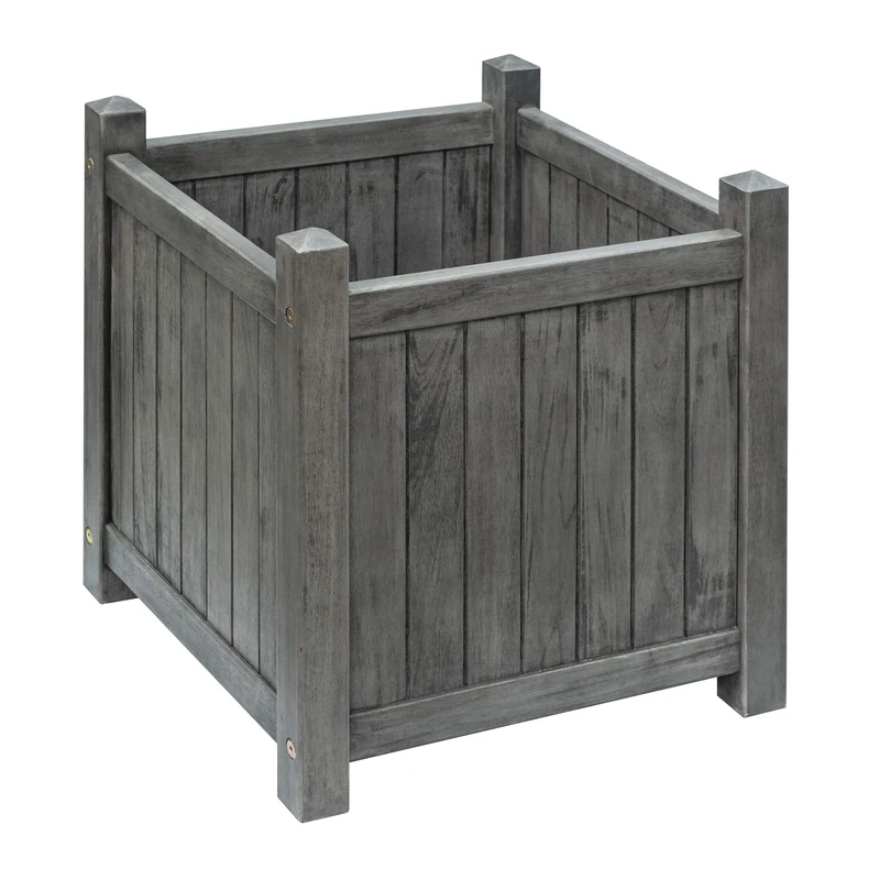 Rowlinson Garden Products Alderley Grey Square Planter 50L