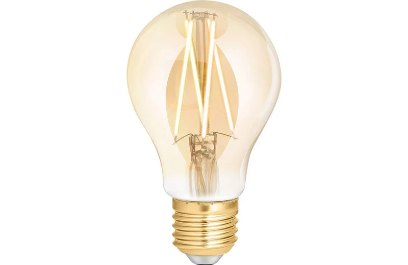 WiZ Smart LED Light Bulb White A60 E27 (Dimmable, 7W-54W Power, 2000K-4500K, LM720, App & Voice Control Alexa, Siri, Google & IFTTT), White Filament Amber, A60-E27