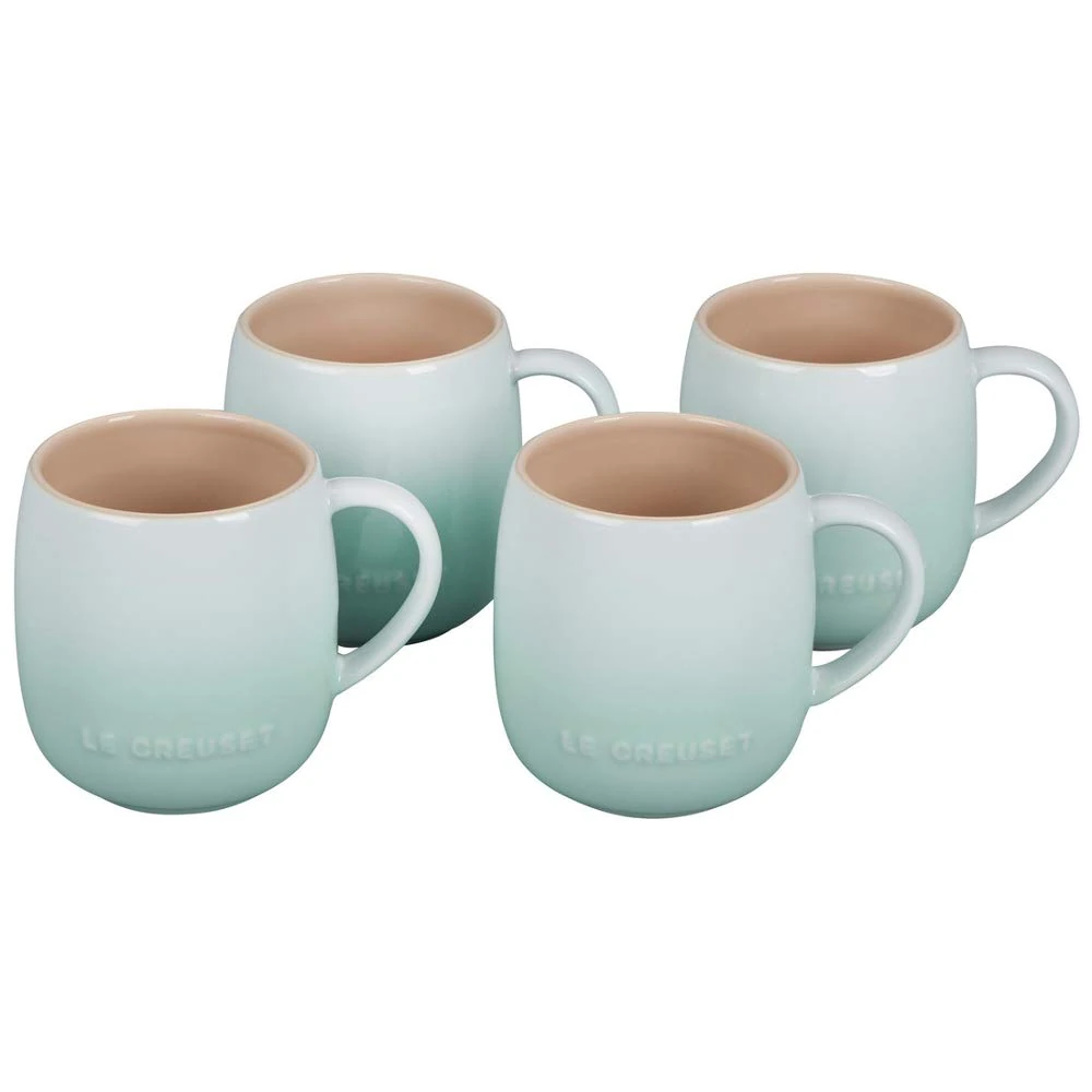 Le Creuset Stoneware Set of 4 Heritage Mugs, 13 oz. each, Ice Green