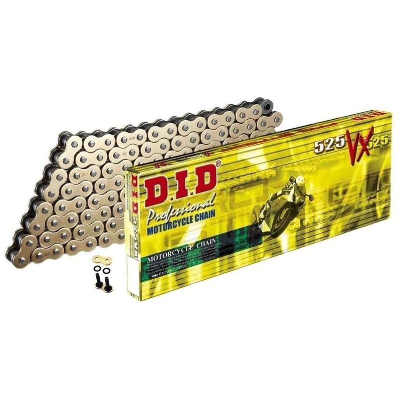 DID Motodak Drive Chain 525 Vx3 Gold/Black 102 Links