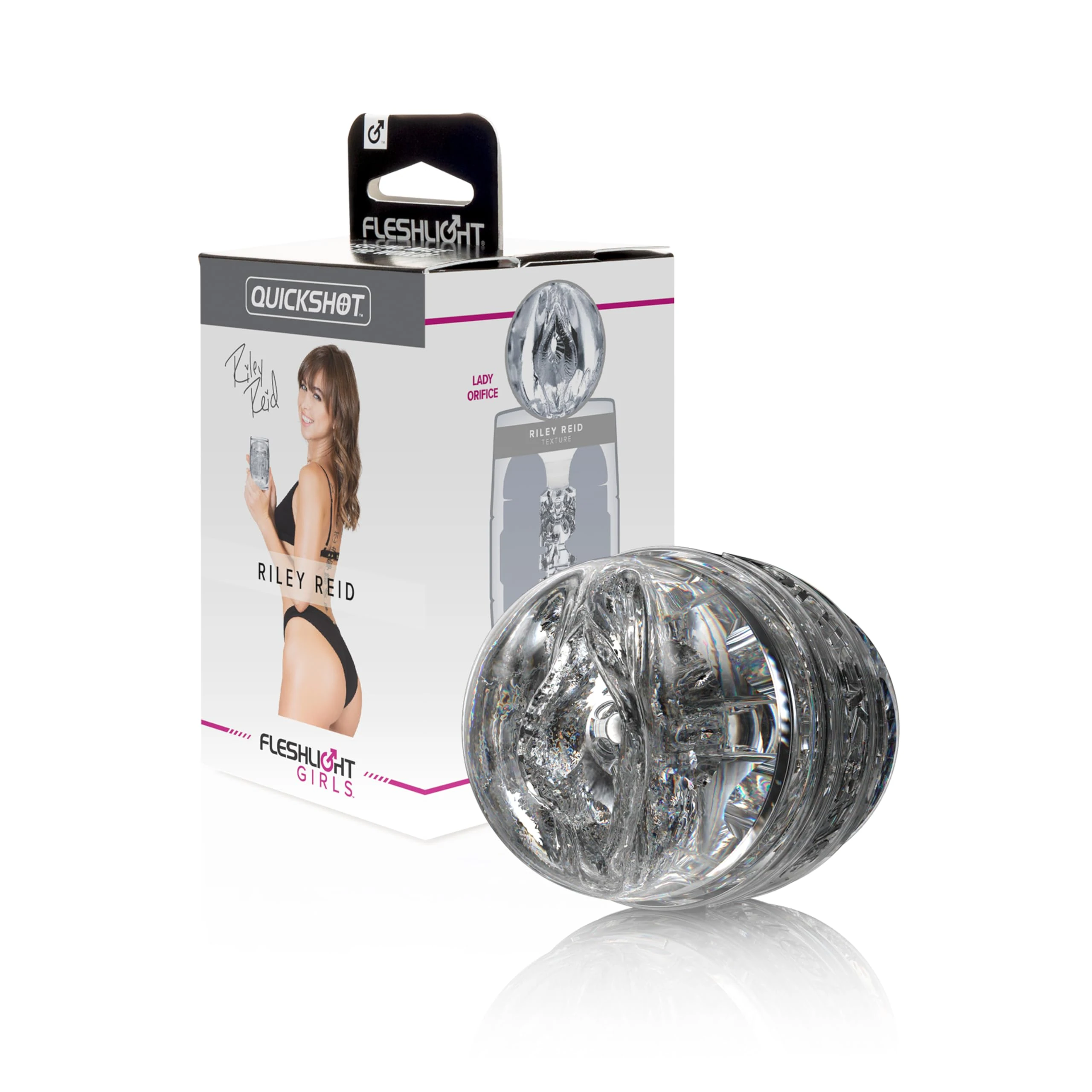 Fleshlight Quickshot Male Sex Toys for Men – Fleshlight Riley Reid Male Sex Toys, The Number One Masturbator for Men with Our Premium SuperSkin Pocket Pussy Technology