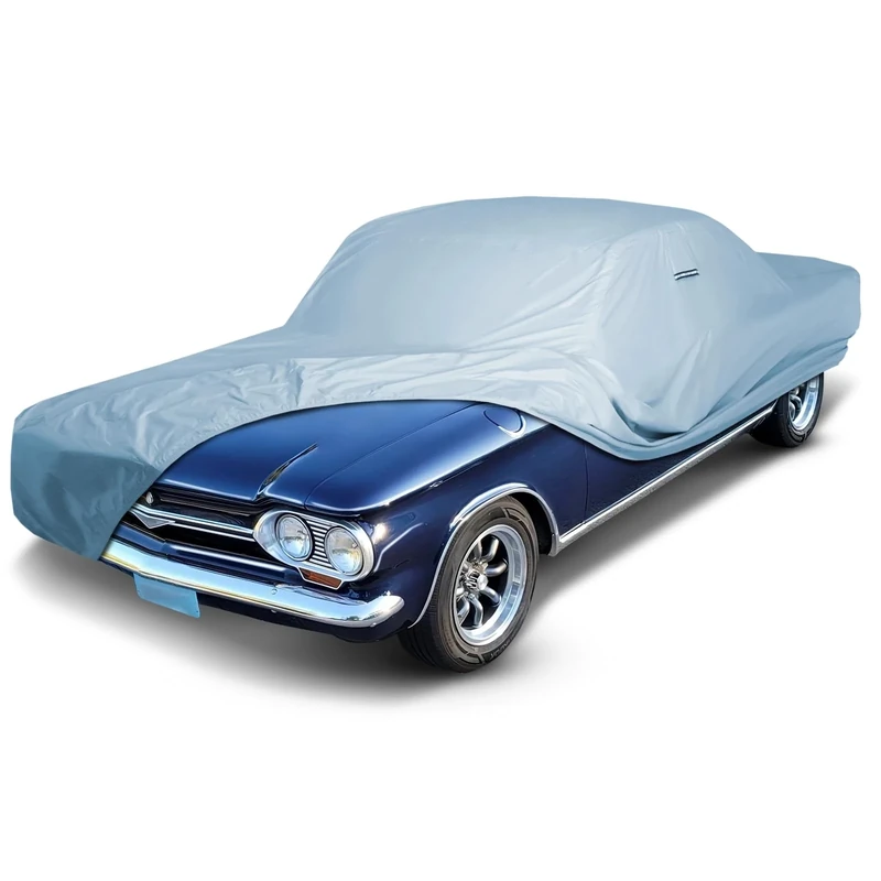 iCarCover Fits: [Chevy Corvair 2-Door] 1965-1969 Premium Full Car Cover Waterproof All Weather Resistant Custom Outdoor Indoor Sun Snow Storm Protection Form-Fit Padded Cover with Straps