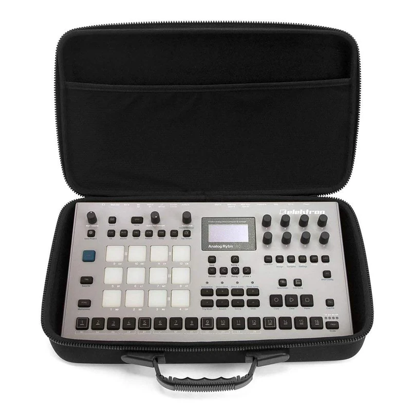 Analog Cases Pulse Case for Elektron Analog Rytm, Analog Four MKII & comparable Drum copmuter/Sampler (Transport case Made of Durable, Moulded EVA/Nylon, Robust Rubber Handle), Black