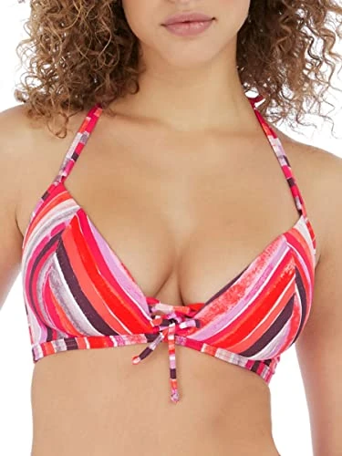 Freya Women's Bali Bay Soft Triangle Bikini Top, Summer Multi, 34C