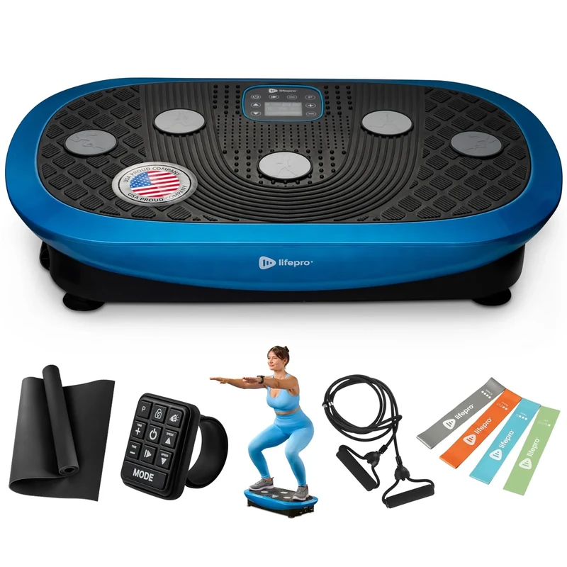 LifePro Rumblex Plus 4D Vibration Plate Exercise Machine – Triple Motor Oscillation, Linear, Pulsation | Vibrating Plate Exercise Machine for Weight Loss & Toning